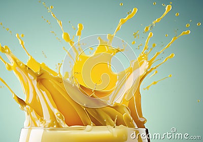 A splash of banana juice Stock Photo